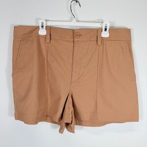 Loft High Rise Preppy Flat Front Seamed Belt Loops Pocket Summer Beach Shorts 16